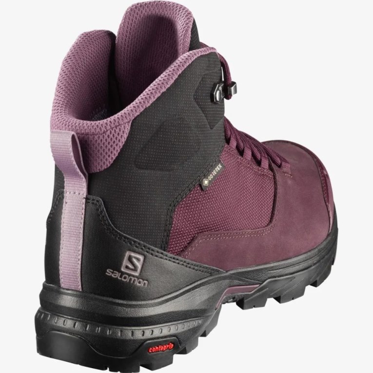 Botas Caminhada Salomon Outward GTX Feminino Bordeaux | PT S75819